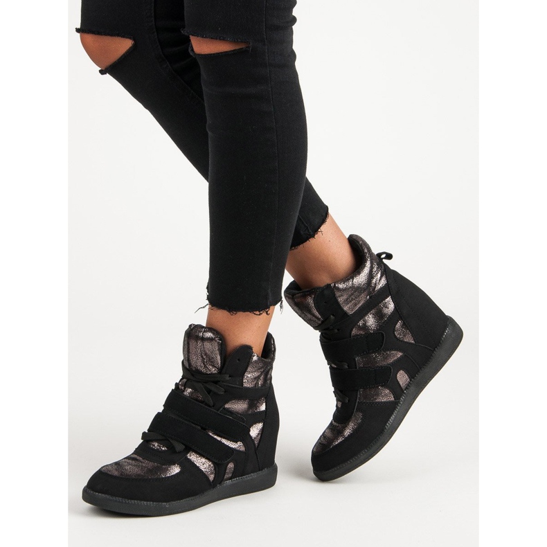 Adidași strălucitori negru 1