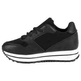 Marquiz Adidași la modă pe platformă negru 2
