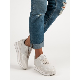 Marquiz Adidași la modă pe platformă gri 5