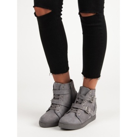 Super Me Adidași gri cu fundițe 1 Super Me Adidași gri cu fundițe 1