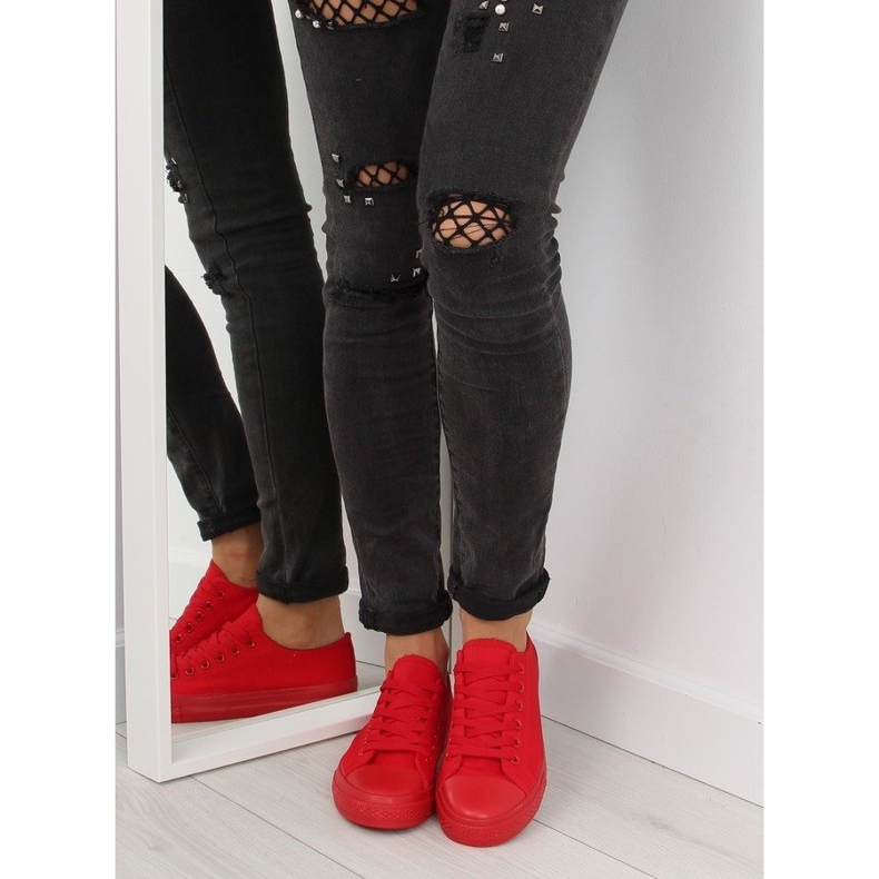 Adidași monocolor roșii pentru femei NB176 Big Red roșu 1