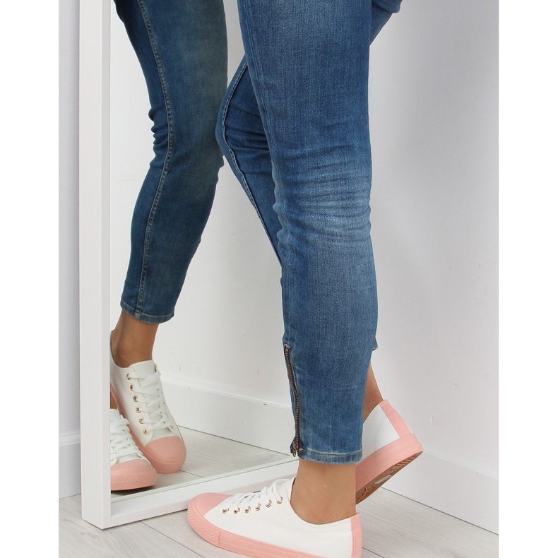 Adidași de damă albi și roz BL97P ALB / ROSU 1 Adidași de damă albi și roz BL97P ALB / ROSU 1