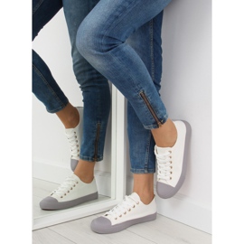 Adidași de damă albi și gri BL97P ALB / GRI 2