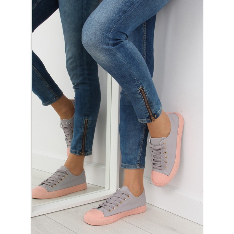 Adidași de damă gri și roz BL97P GREY / ROSE 2 Adidași de damă gri și roz BL97P GREY / ROSE 2