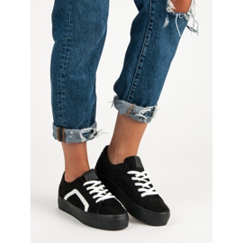 Sport Adidași din piele neagră negru 2 Sport Adidași din piele neagră negru 2