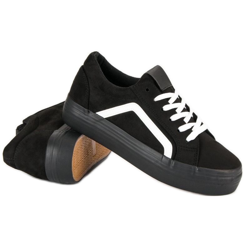 Sport Adidași din piele neagră negru 1 Sport Adidași din piele neagră negru 1