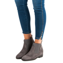 Lucky Shoes Cizme la modă Jodhpur gri 2 Lucky Shoes Cizme la modă Jodhpur gri 2