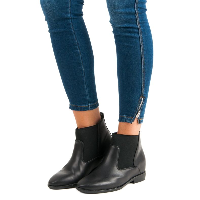 Lucky Shoes Cizme la modă Jodhpur negru 2 Lucky Shoes Cizme la modă Jodhpur negru 2