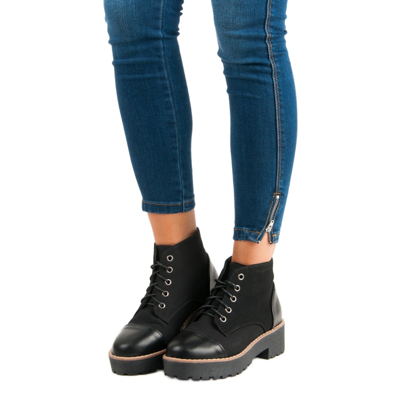 Cizme de sticlă de lucru negru 1