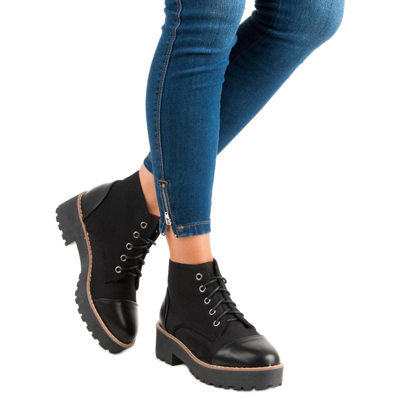 Cizme de sticlă de lucru negru 2