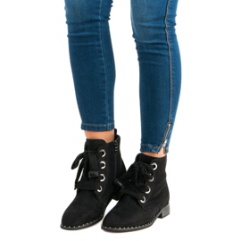 Cizme din piele de căprioară negru 1 Cizme din piele de căprioară negru 1