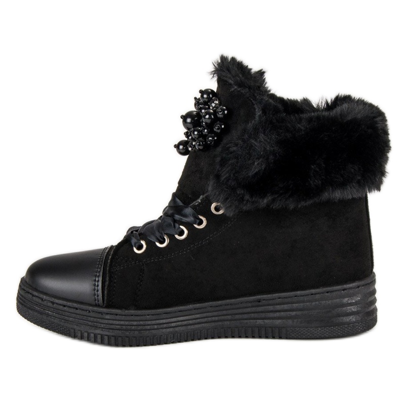 Adidași calzi negru 2