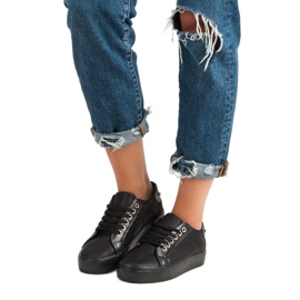 Sweet Shoes Pantofi sport la modă negru 1 Sweet Shoes Pantofi sport la modă negru 1