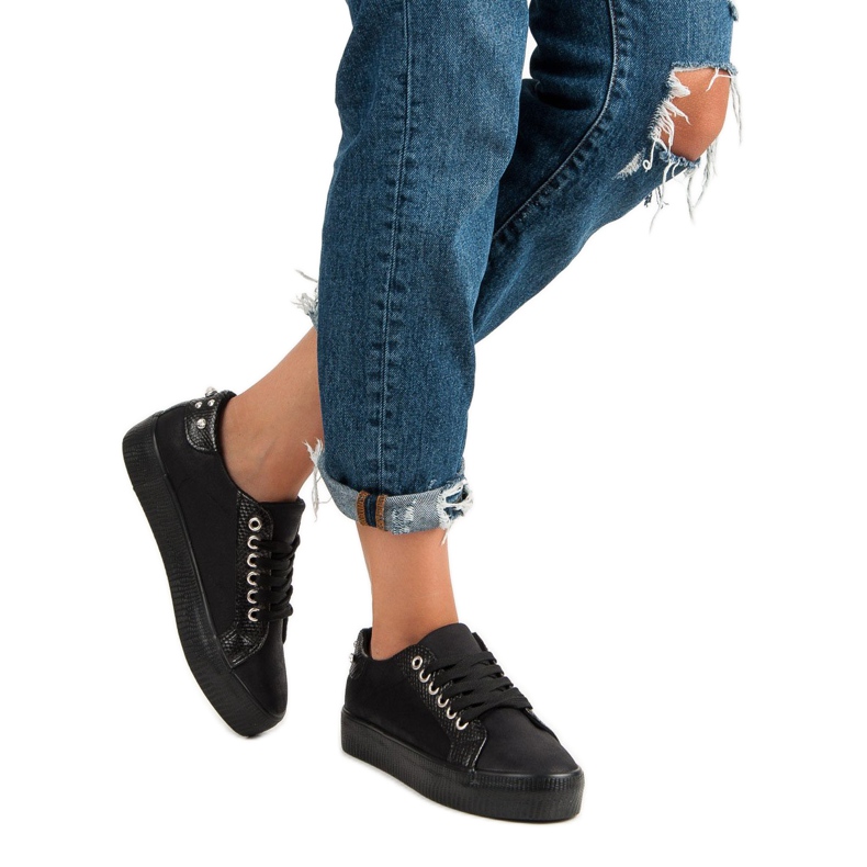 Sweet Shoes Pantofi sport la modă negru 2