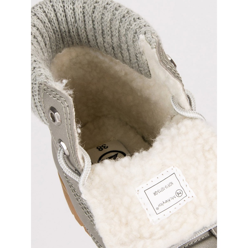 Trappers gri cu piele de oaie MCKEYLOR 1