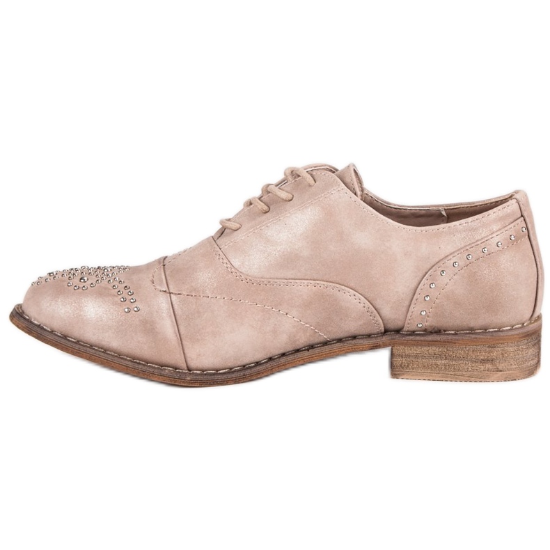 Super Me Pantofi legați la modă roz 1