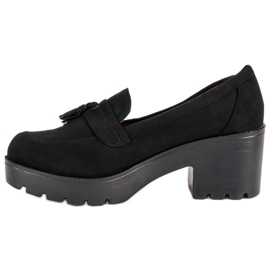Ch. Creation Pantofi mocasini cu stil negru 1