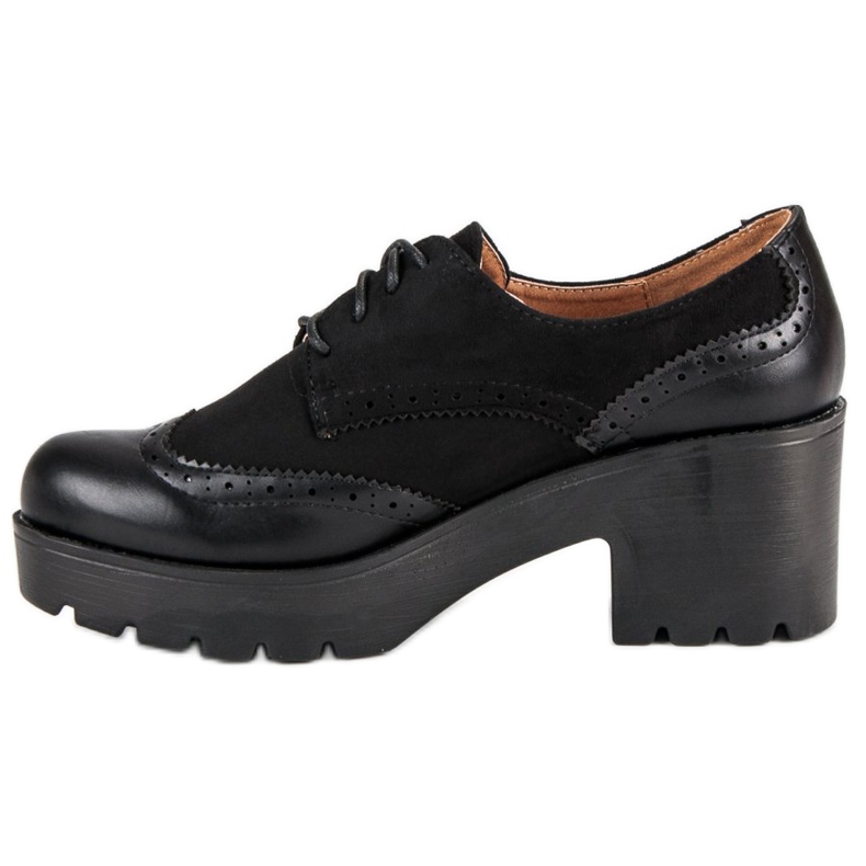 Ch. Creation Pantofi negri eleganți negru 1