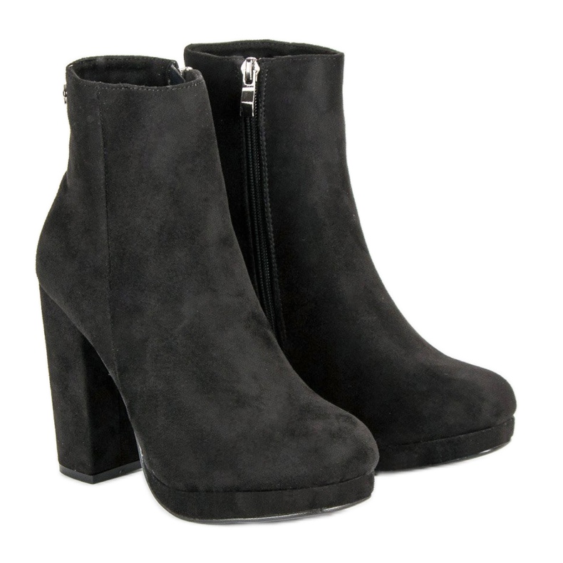 Small Swan Cizme clasice pe post negru 1 Small Swan Cizme clasice pe post negru 1