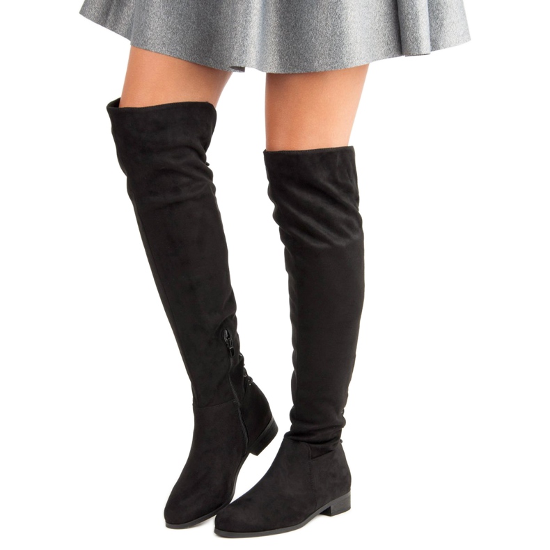 Cizme de muschetari negri negru 1 Cizme de muschetari negri negru 1