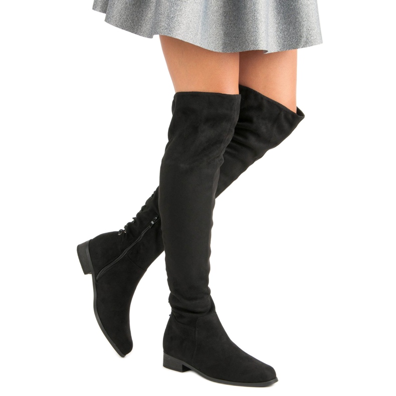 Cizme de muschetari negri negru 2 Cizme de muschetari negri negru 2