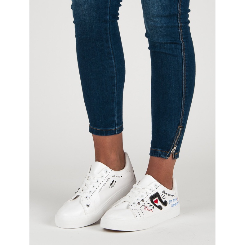 Adidași la modă pentru femei alb 2