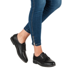 Miss Laura Pantofi negri alunecați negru 2