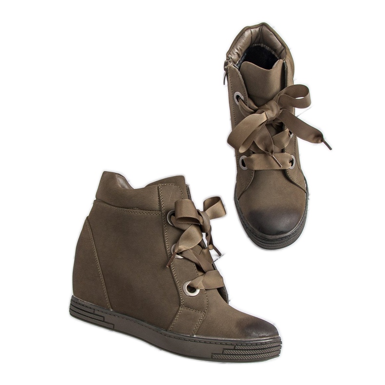 Adidași VINCEZA de culoare verde închis 1