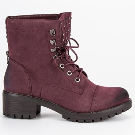 Muncitori eleganți VINCEZA maronii roșu 1