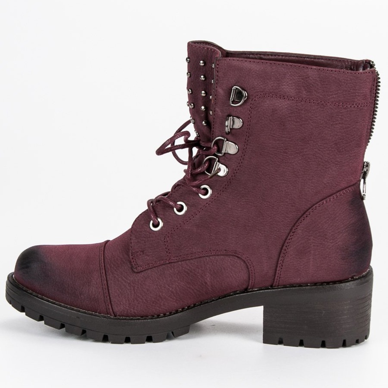 Muncitori eleganți VINCEZA maronii roșu 2