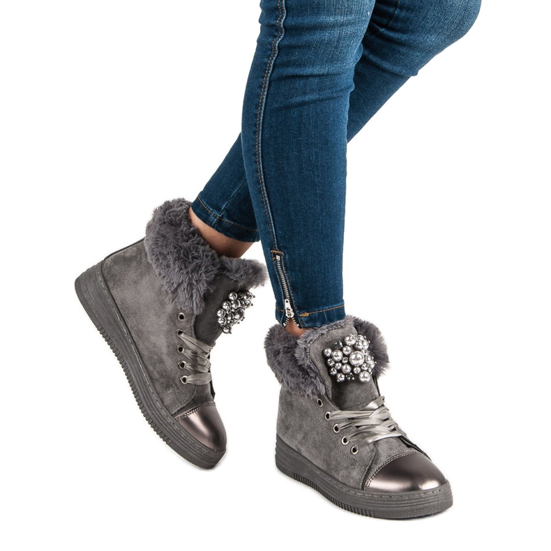 Adidași calzi gri 2