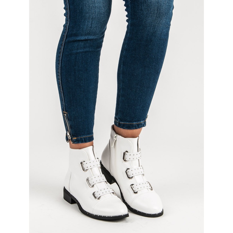 Bestelle Ghete albe cu fermoar 2