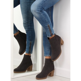 Cizme cu toc înalt 7B670 Gri 2