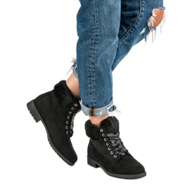 Seastar Cizme înnodate din piele de căprioară negru 1 Seastar Cizme înnodate din piele de căprioară negru 1