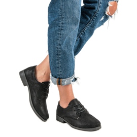 Încălțăminte confortabilă legată negru 2