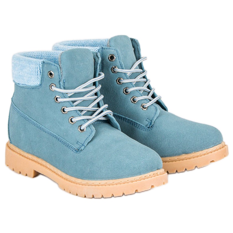 Original Walkman Shoes Cizme de piele albastre albastru 1