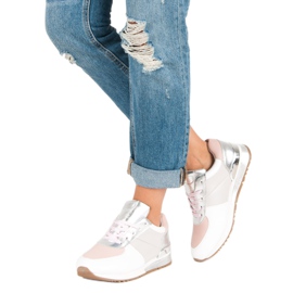 Betler Pantofi sport pastel alb gri roz 2