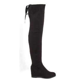 Cizme negre cu pene 168-139 negre negru 1 Cizme negre cu pene 168-139 negre negru 1