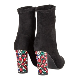 Vices Cizme elegante din piele intoarsa negru 1