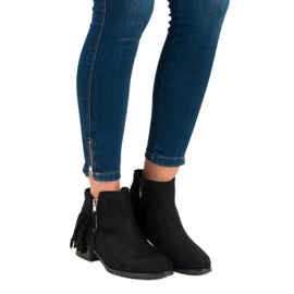 Kayla Cizme din piele de căprioară Boho negru 1 Kayla Cizme din piele de căprioară Boho negru 1