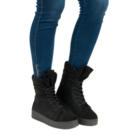 Bello Star Cizme de zăpadă din piele de căprioară negru 1 Bello Star Cizme de zăpadă din piele de căprioară negru 1