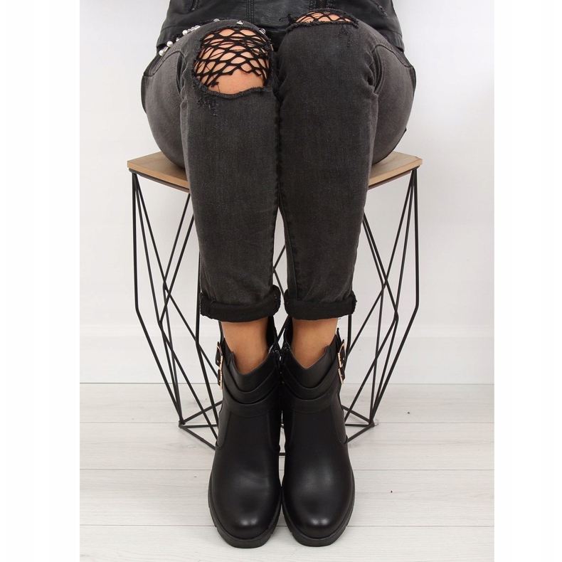 Cizme negre HY-54 Negre cu tălpi groase negru 1