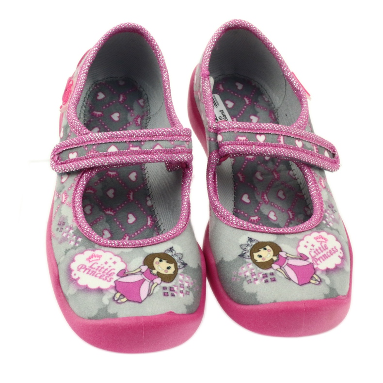 Papuci velcro Befado 114x305 gri roz 3