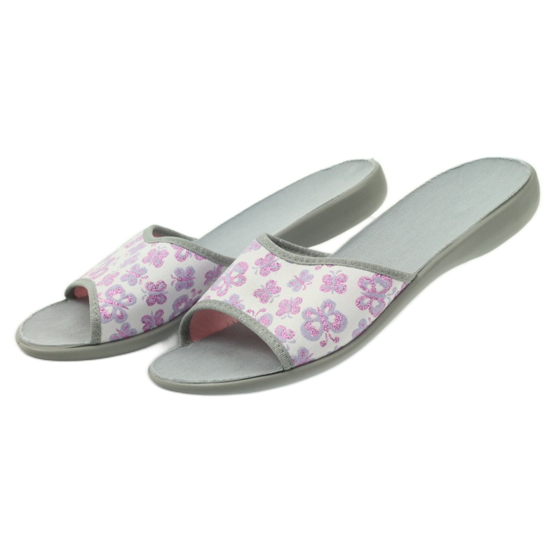 Papuci Befado 300D041 cu fluturi multicolor 4