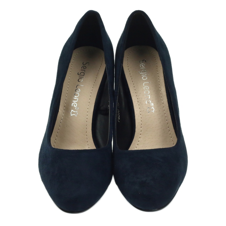 Sergio Leone Pompă din piele de căprioară bleumarin PB200 albastru marin 3