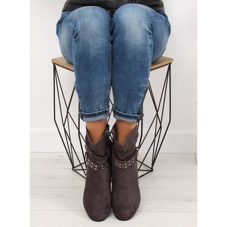 Curea cu bandă cu știfturi gri PE103 1