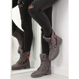 Muncitori cu broderie gri AB-9 Gri 1