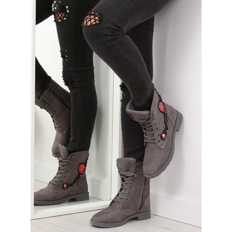 Muncitori cu broderie gri AB-9 Gri 1