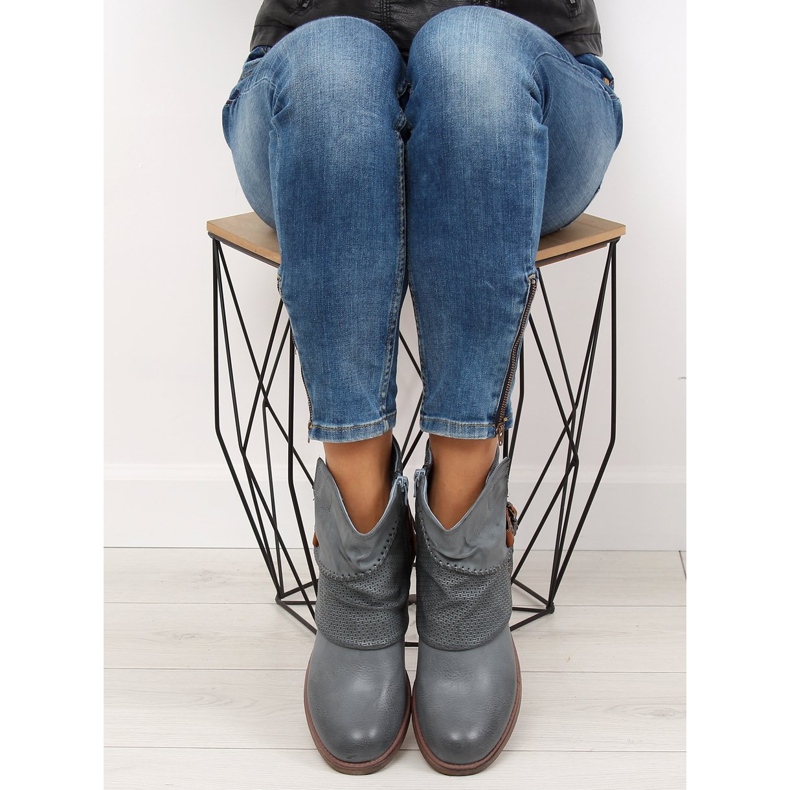 Cizme albastre pentru femei albastre 640-PA Albastru 1