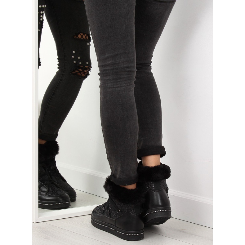 Cizme de zăpadă lună neagră AX05 negru 2